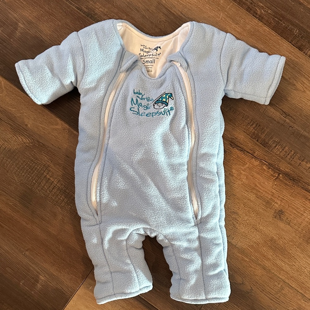 Baby Blue Fleece Sleepsuit